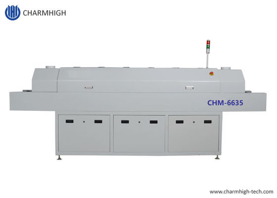 635 کوره بازپرداخت 6 منطقه موقت (بالا 6+پرداخت 6) 2200*350mm SMT ماشین سولدر بازپرداخت