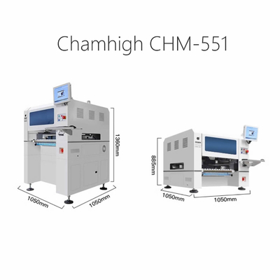 ماشین انتخاب و قرار دادن SMD Charmhigh CHM551 با دقت بالا برای 0201 / QFN / BGA
