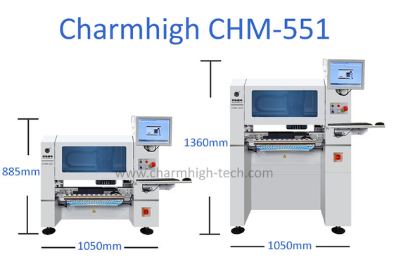 ماشین انتخاب و قرار دادن SMD Charmhigh CHM551 با دقت بالا برای 0201 / QFN / BGA