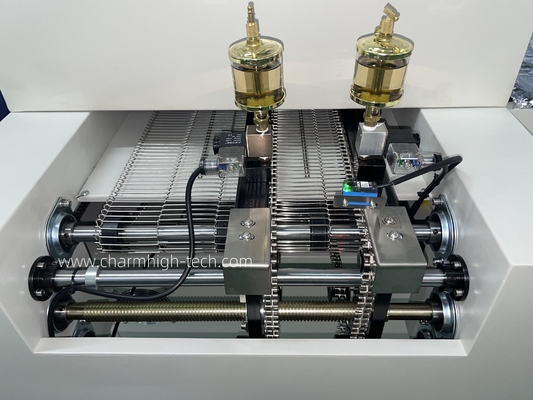 PC6635 ریل + کنترل PC کوره بازپرداخت بدون سرب 2200 * 350mm 6 temp Zones Soldering Machine