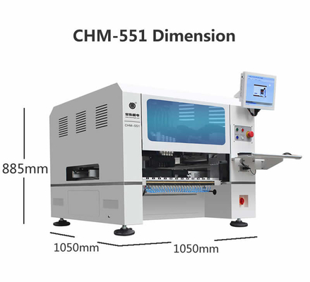 صراحت بالا 0201 خط مونتاژ PCB دسکتاپ 4 سر CHM-551 SMD انتخاب و مکان ماشین فر T962C