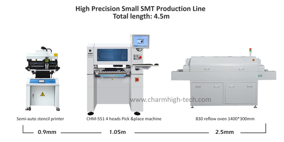 پرینتر خمیر پودر 3250 نیمه اتوماتیک ، CHM-551 Pick Place Machine ، 830 Reflow Oven
