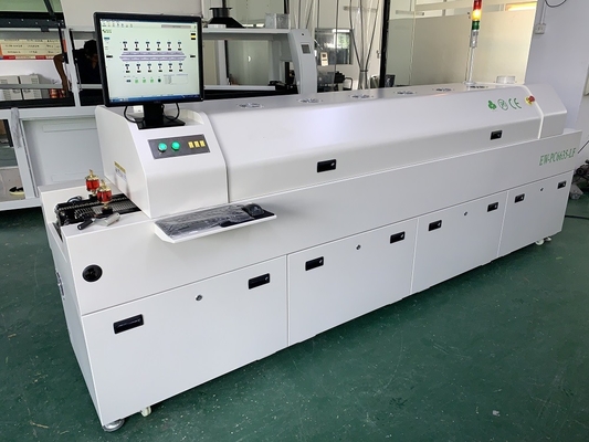 تمام اتوماتیک ریل 6 temp مناطق کوره بازپرداخت بدون سرب 2200 * 350mm PC کنترل دستگاه گرمایش