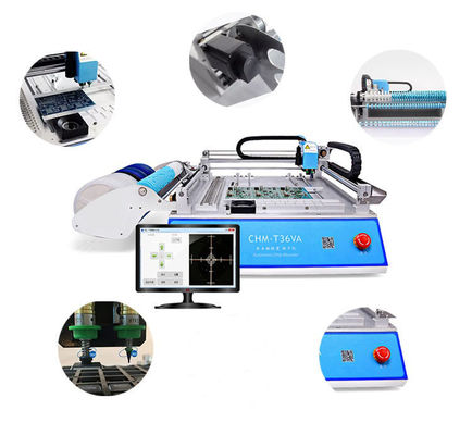 2 سر 29 تغذیه CHMT36VA SMD انتخاب و قرار دادن ماشین + دو دوربین CCD + PC خارجی