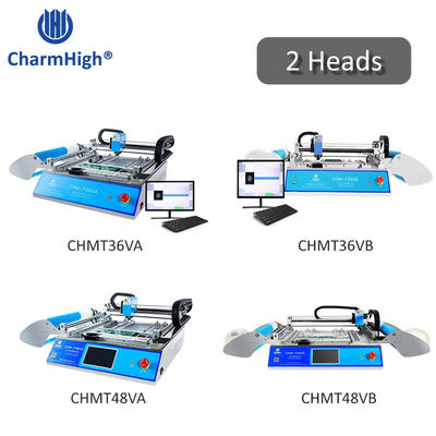 Charmhigh Desktop 2 Head SMT Pick And Place Machine تولید دسته کوچک نمونه سازی تحقیق تدریس