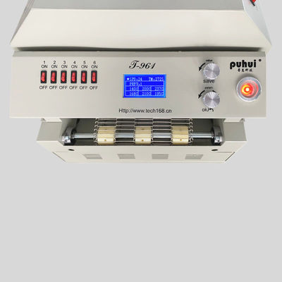 فر اجاق گاز دسکتاپ T961 با نوار نقاله 730 * 230mm 6 temp Zones 3.5KW دستگاه لحیم کاری