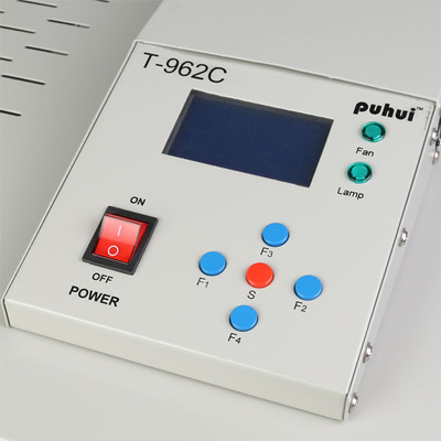 دستگاه لحیم کاری مجدد SMT T962C با ناحیه لحیم کاری بزرگ، هیتر مادون قرمز IC، 2500 وات، دستگاه لحیم کاری مجدد LED