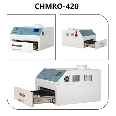 کوره Reflow Charmhigh 420 300 * 300 mm هوای گرم + ایستگاه گرمایش SMT مادون قرمز 2500w