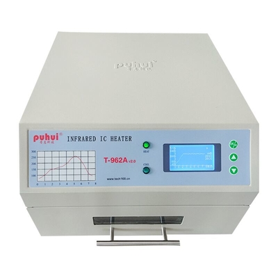 T962A با اگزوز Benchtop Reflow کوره 300 * 320mm 1500w IC بخاری مادون قرمز ایستگاه لحیم کاری مادون قرمز