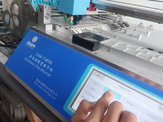 CHMT48VB بنچ تاپ SMT ماشین انتخاب و قرار دادن 58 تغذیه کننده 2 دوربین دید