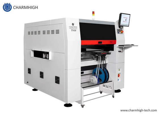 TS10 SMT Pick And Place Machine 10 سر 100 تغذیه کننده 01005 پشتیبانی با سرعت بالا