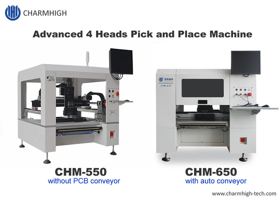 Auto Nozzle Change Desktop 4 Heads SMT Pick Place Machine 0201